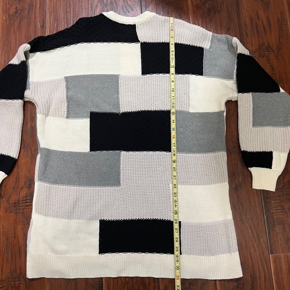 Show Me Your MuMu Ember Sweater Dress | Patchwork Knit Tunic M - Picture 8 of 9